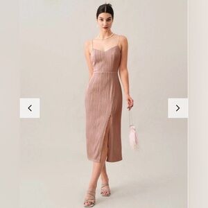 RIHOAS Elegant Blush Midi Dress
